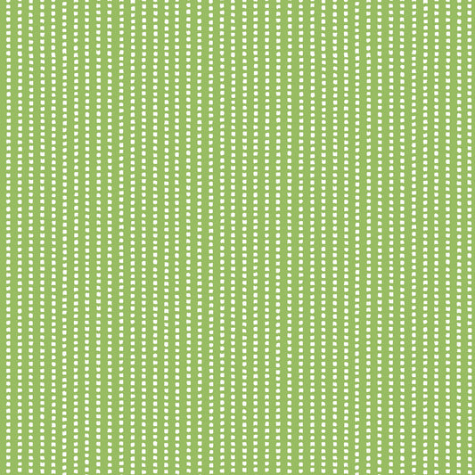 Kimberbell Basics Perforated Stripe White Green Kim Christopherson Maywood Studio Cotton Fabric MS-8259-G