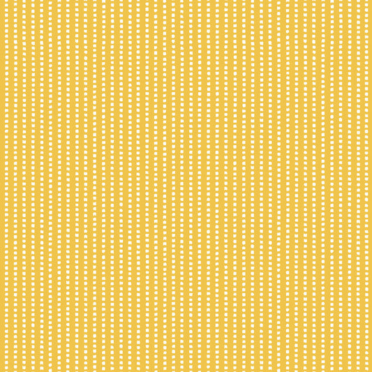 Kimberbell Basics Perforated Stripe White Yellow Kim Christopherson Maywood Studio Cotton Fabric MS-8259-S