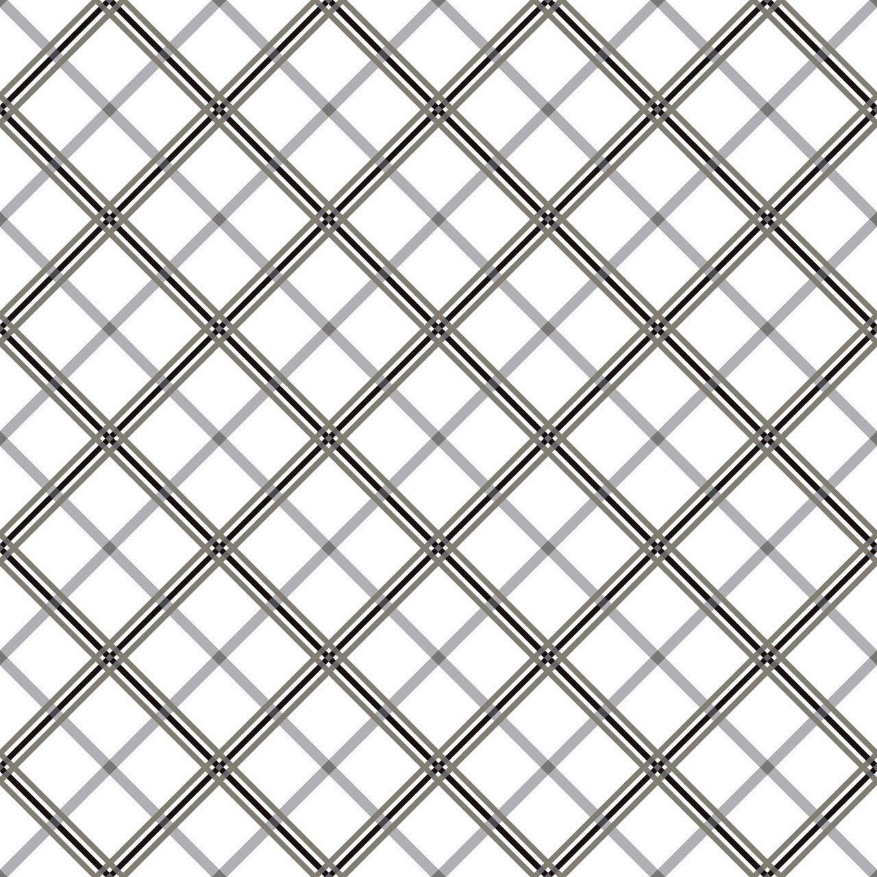 Kimberbell Basics Plaid Black Grey White Kim Christopherson Maywood Studio Cotton Fabric MS-8262-J
