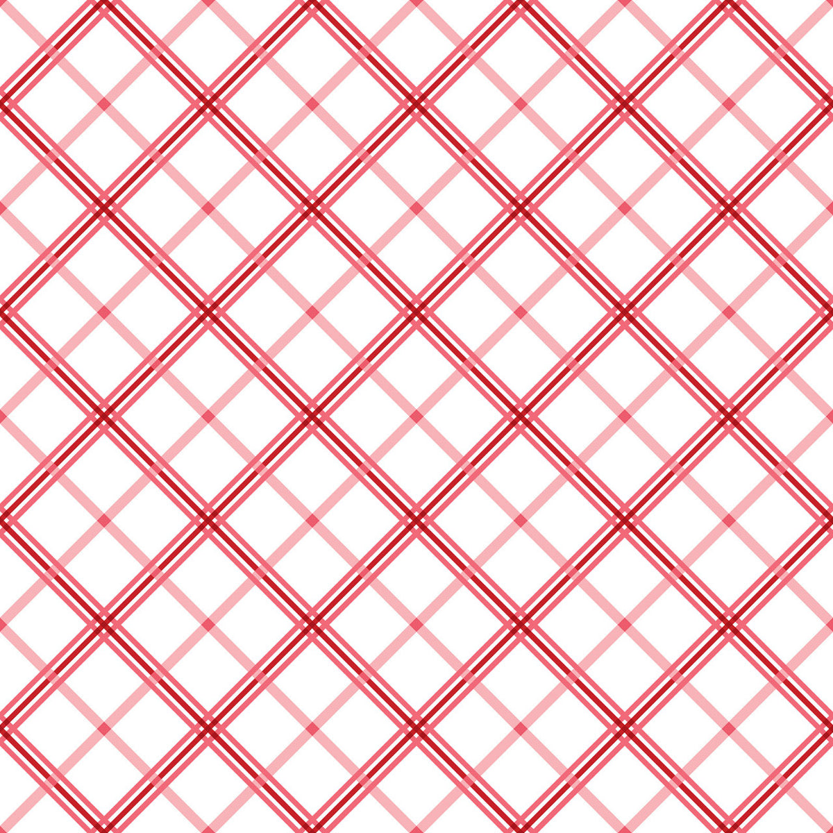 Kimberbell Basics Plaid Red White Kim Christopherson Maywood Studio Cotton Fabric MS-8262-R