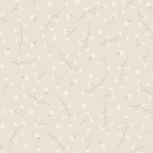 Kimberbell Basics Pretty Petals Cream Kim Christopherson Maywood Studio Cotton Fabric MS-8260-E