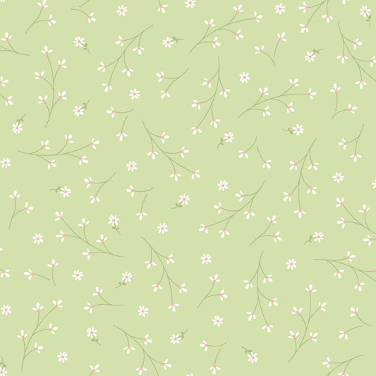 Kimberbell Basics Pretty Petals Green Kim Christopherson Maywood Studio Cotton Fabric MS-8260-G