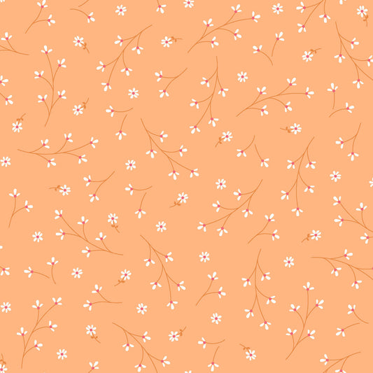 Kimberbell Basics Pretty Petals Orange Kim Christopherson Maywood Studio Cotton Fabric MS-8260-O