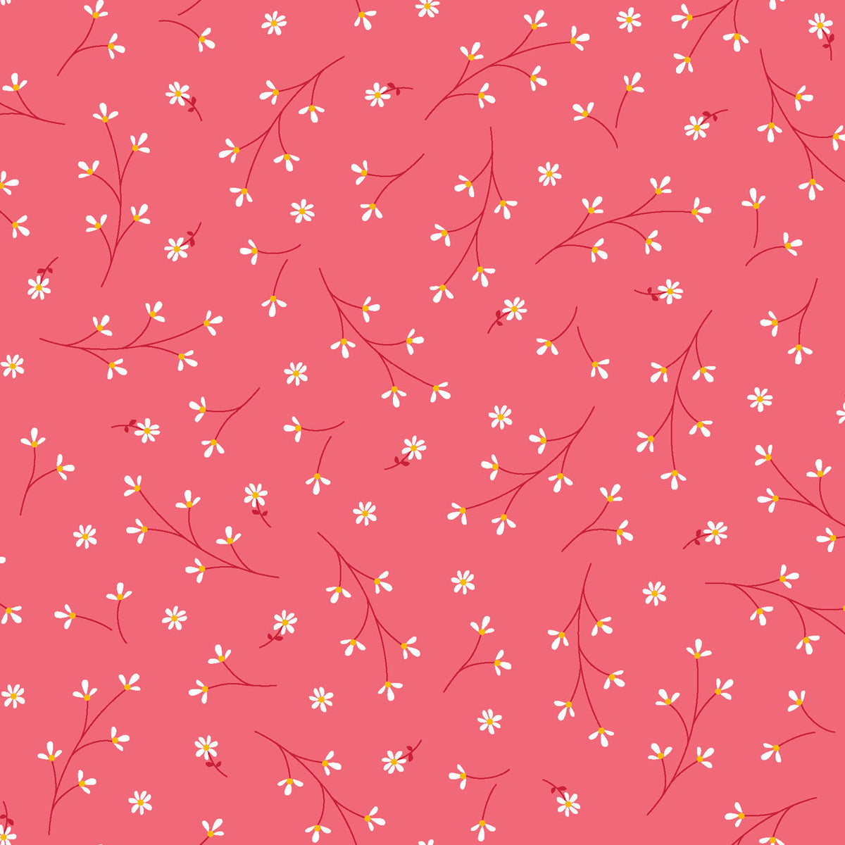Kimberbell Basics Pretty Petals Pink Kim Christopherson Maywood Studio Cotton Fabric MS-8260-P