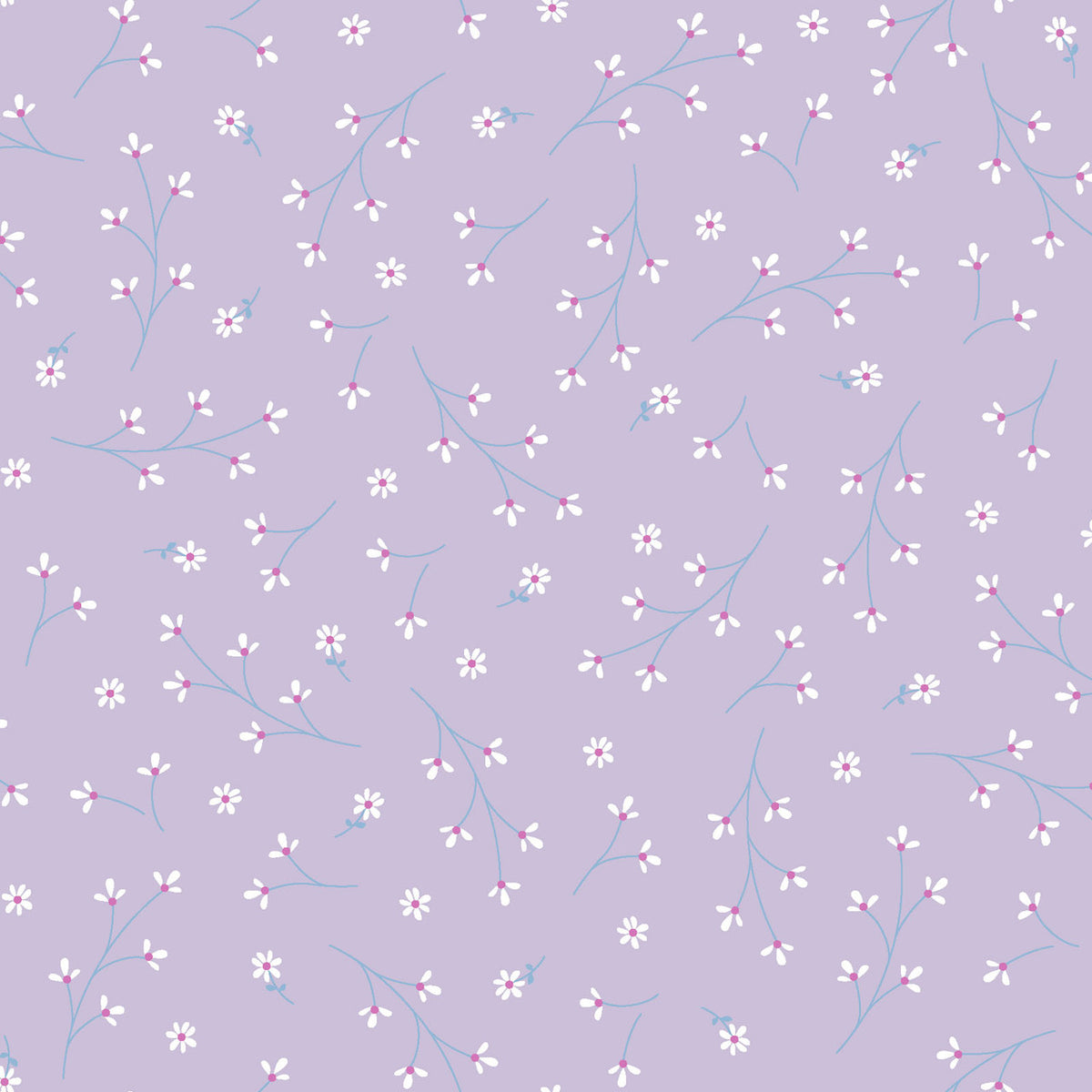 Kimberbell Basics Pretty Petals Violet Purple Kim Christopherson Maywood Studio Cotton Fabric MS-8260-V