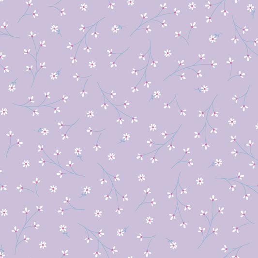 Kimberbell Basics Pretty Petals Violet Purple Kim Christopherson Maywood Studio Cotton Fabric MS-8260-V