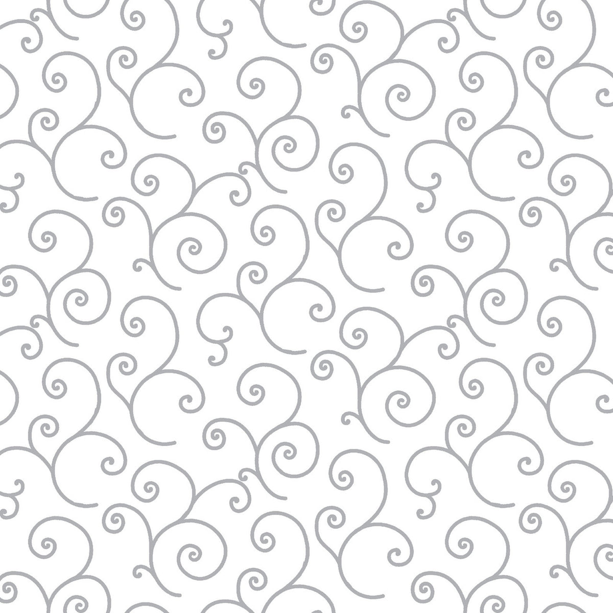 Kimberbell Basics Scroll Grey White Kim Christopherson Maywood Studio Cotton Fabric MS-8256-S