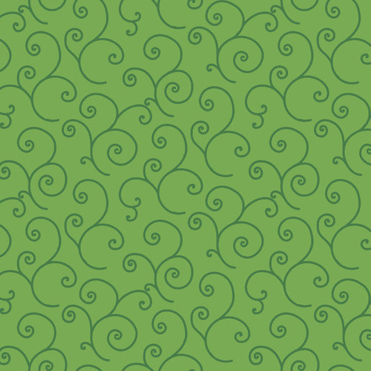 Kimberbell Basics Scroll Tonal Green Kim Christopherson Maywood Studio Cotton Fabric MS-8243-GG