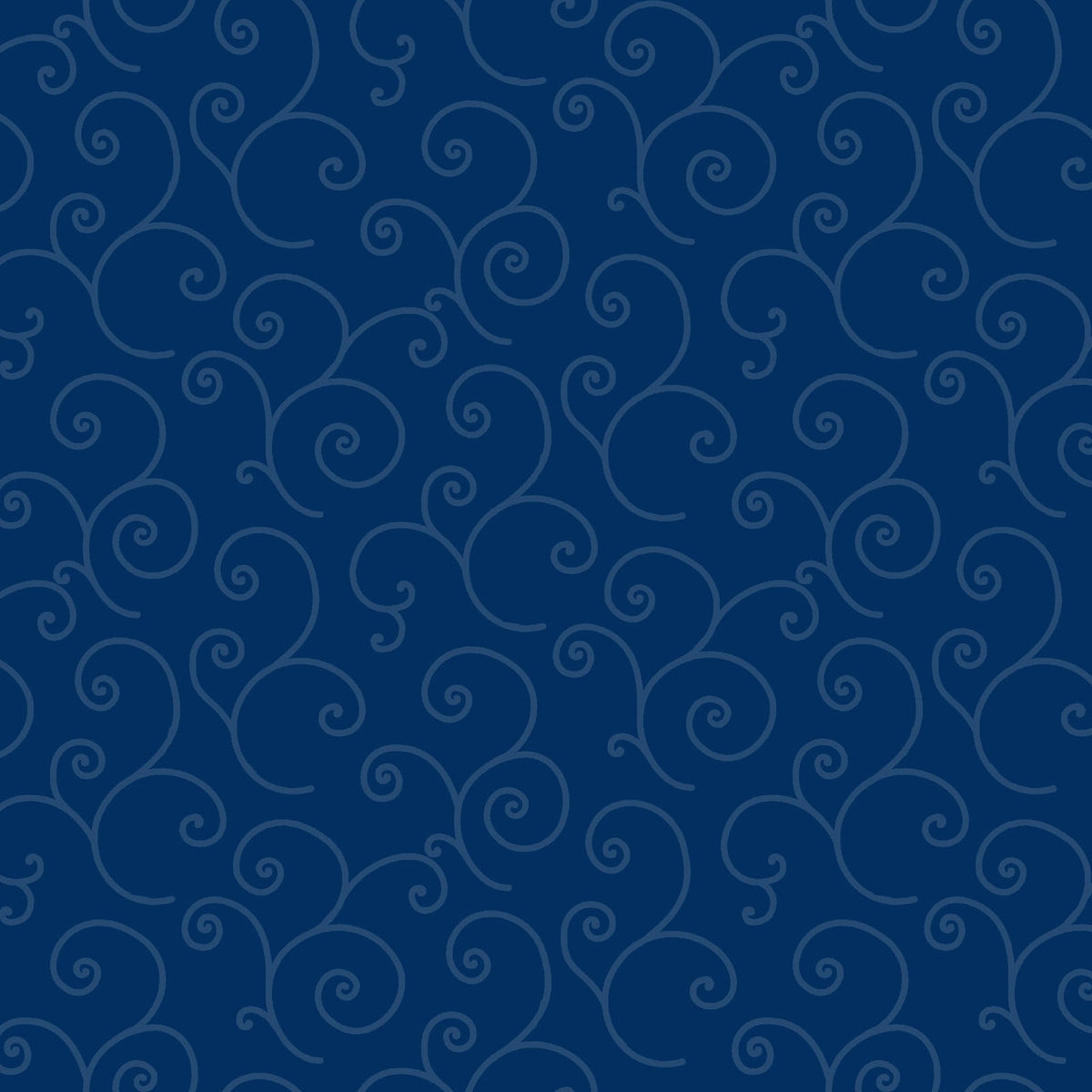 Kimberbell Basics Scroll Tonal Navy Blue Kim Christopherson Maywood Studio Cotton Fabric MS-8243-N