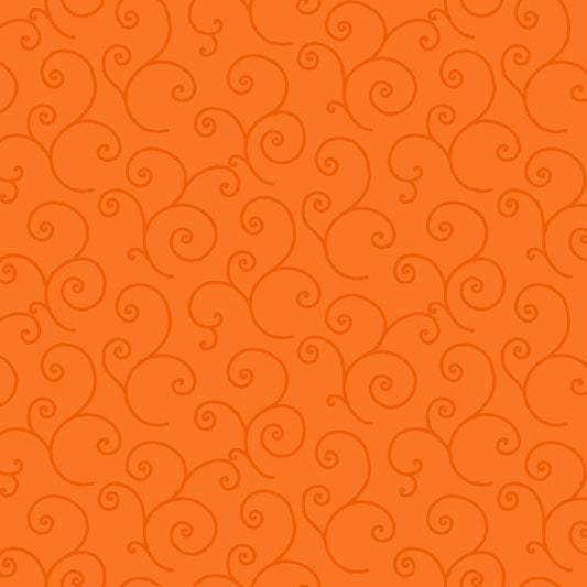 Kimberbell Basics Scroll Tonal Orange Kim Christopherson Maywood Studio Cotton Fabric MS-8243-O2