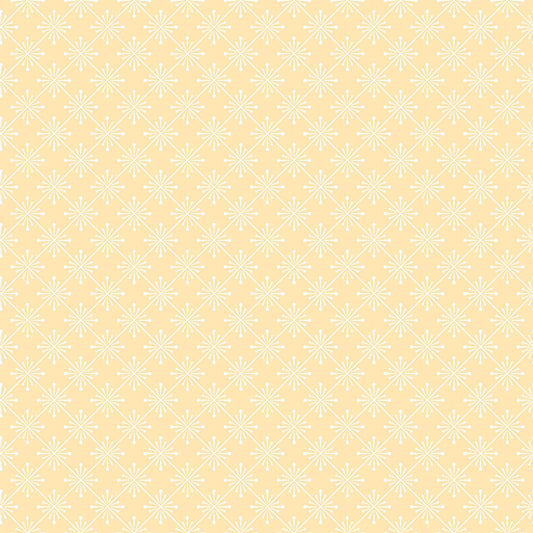 Kimberbell Basics Sparkle White Yellow Kim Christopherson Maywood Studio Cotton Fabric MS-8257-S