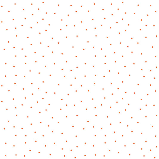 Kimberbell Basics Tiny Dots Orange White Kim Christopherson Maywood Studio Cotton Fabric MS-8210-WO