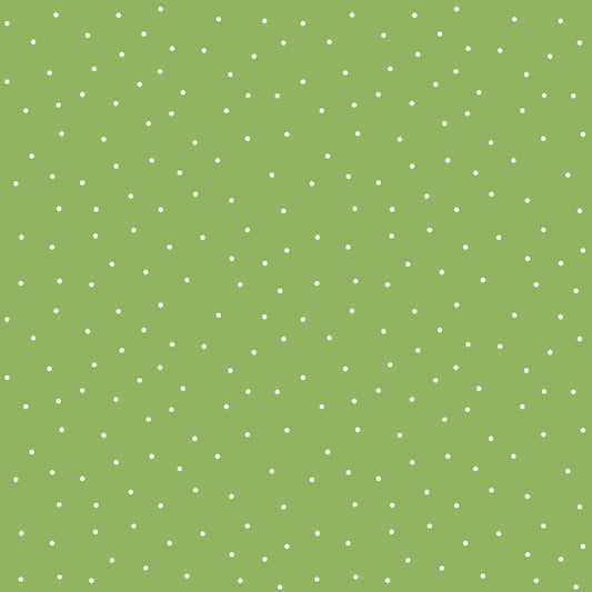 Kimberbell Basics Tiny Dots White Green Kim Christopherson Maywood Studio Cotton Fabric MS-8210-GW