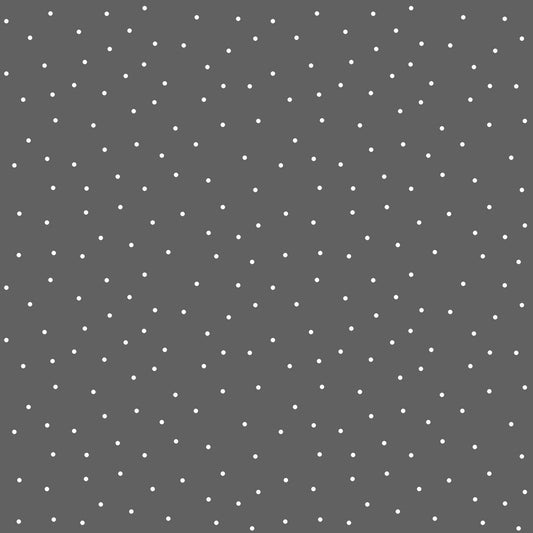 Kimberbell Basics Tiny Dots White Grey Kim Christopherson Maywood Studio Cotton Fabric MS-8210-KW