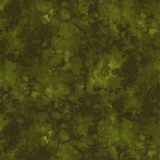 Moss Green Solid-ish Blender Kimberly Einmo Cotton Fabric