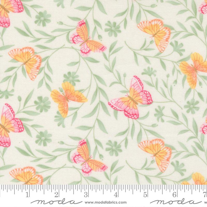 Kindness Butterflies Dogwood Multi Deb Strain Moda Fabrics Cotton Fabric MD-56151-11