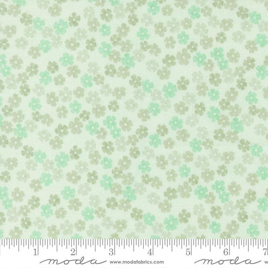 Kindness Chain Small Floral Mist Aqua Deb Strain Moda Fabrics Cotton Fabric MD-56155-18