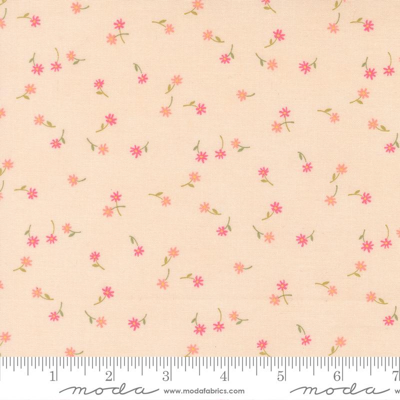 Kindness Fluttering Flowers Ditsy Peach Deb Strain Moda Fabrics Cotton Fabric MD-56154-12