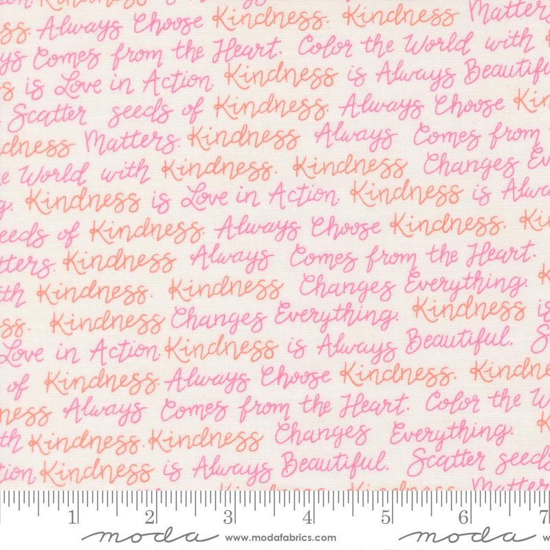 Kindness Kind Words Text Dogwood Multi Deb Strain Moda Fabrics Cotton Fabric MD-56153-11