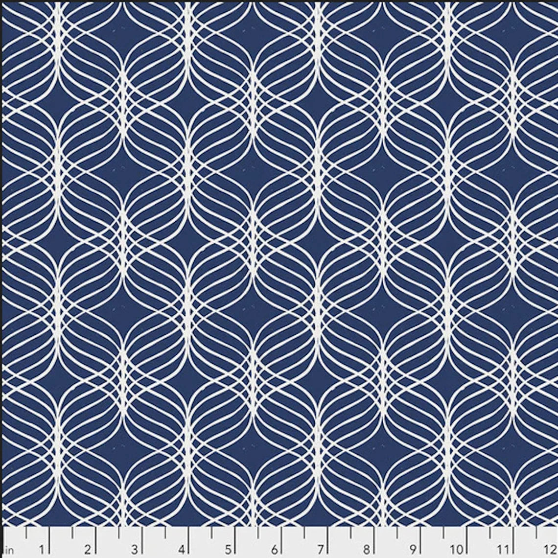 Kismet Tapestry Geo Indigo Blue Valori Wells Free Spirit Fabrics Cotton Fabric