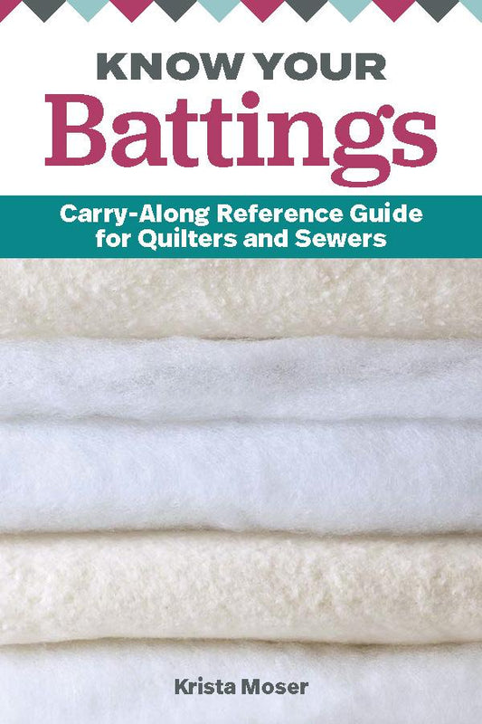 Know Your Battings: Carry Along Reference Guide Book Quilters and Sewers 4x6 Pocket-Size Krista Moser Landauer