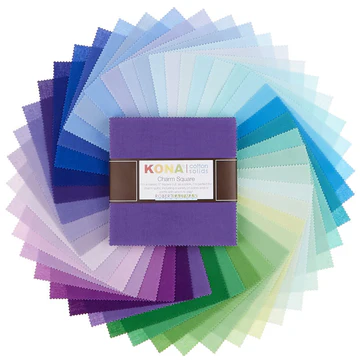 Kona Sunset Palette 5" Squares 43pcs Robert Kaufman Cotton Fabric Kona-CHS-158-43