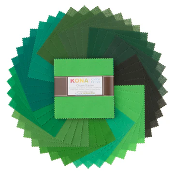 Kona Wondrous Woods Palette 5" Squares 43pcs Robert Kaufman Cotton Fabric Kona-CHS-355-42
