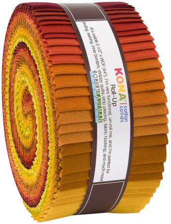 Kona Autumn Hues 2.5" Strips 40pcs Robert Kaufman Cotton Fabric Kona-RU-772-40
