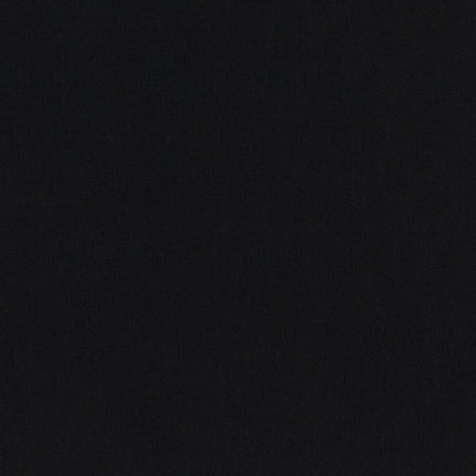 Kona Premium Jet Black Solid Robert Kaufman Cotton Fabric RK-Jetblack-K040-114