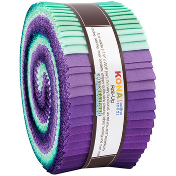 Kona Aurora Palette 2.5" Strips 40pcs Robert Kaufman Cotton Fabric Kona-RU-783-40