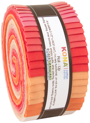 Kona Blushing Bouquet Palette 2.5" Strips 40pcs Robert Kaufman Cotton Fabric Kona-RU-434-40