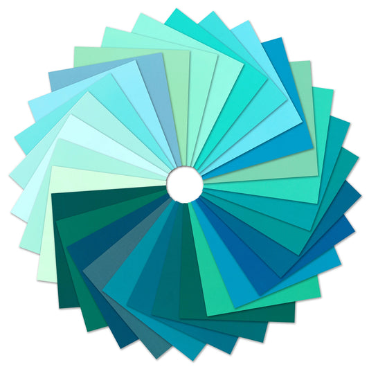 Kona Cotton BOM 2026 Block 11 Aquamarine 5" Squares Charm Pack 42pcs Robert Kaufman Cotton Fabric RK-CHS-1372-42