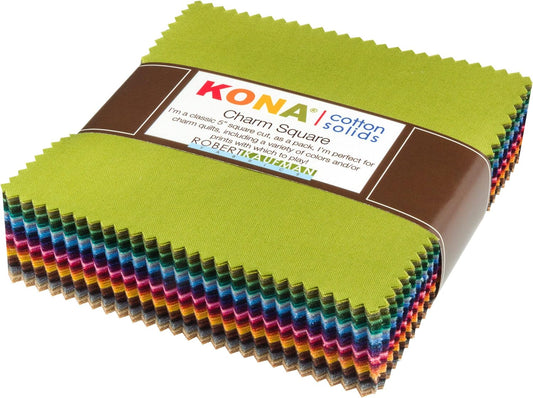 Kona Dusty Palette 5" Squares Robert Kaufman Cotton Fabric Kona-CHS-563-101