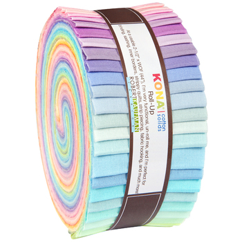 Kona New Pastel Palette 2.5" Strips 40pcs Robert Kaufman Cotton Fabric Kona-RU-230-41