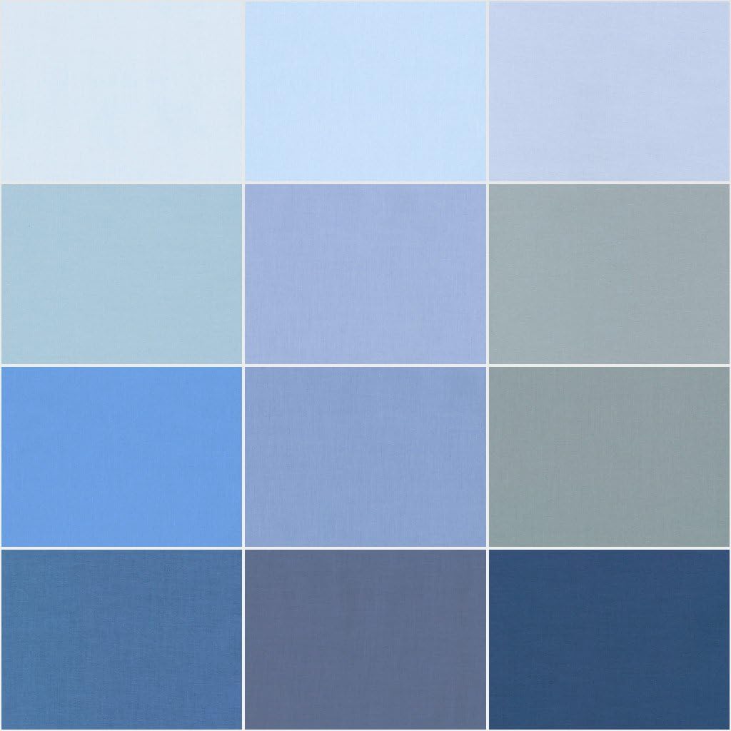 Kona Cotton Overcast Palette 5'' Squares 42pcs designed by Robert Kaufman 100% Cotton Fabric RK-CHS-336-42