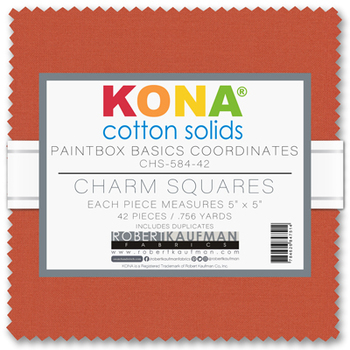 Kona Paintbox Basics Coordinates 5" Squares 42pcs Robert Kaufman Cotton Fabric Kona-CHS-584-42