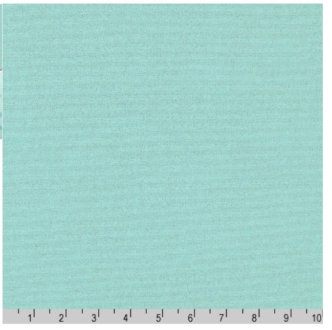 Kona Sheen Beach Glass Aqua Metallic Robert Kaufman Cotton Fabric RK-K106-1918
