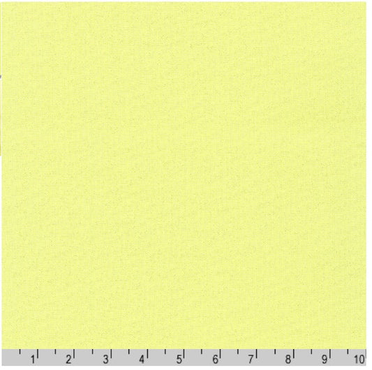Kona Sheen Lemon Ice Yellow Metallic Robert Kaufman Cotton Fabric RK-K106-1846
