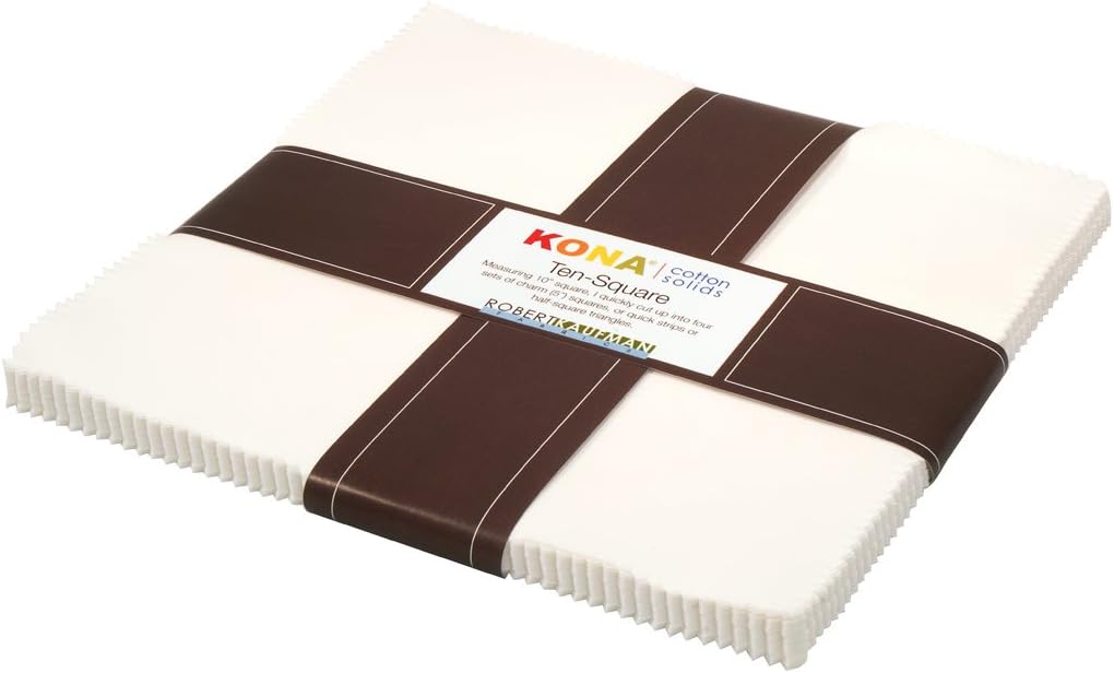 Kona Snow White 10'' Square Layer Cake 42pcs Robert Kaufman Cotton Fabric RK-TEN-121-42