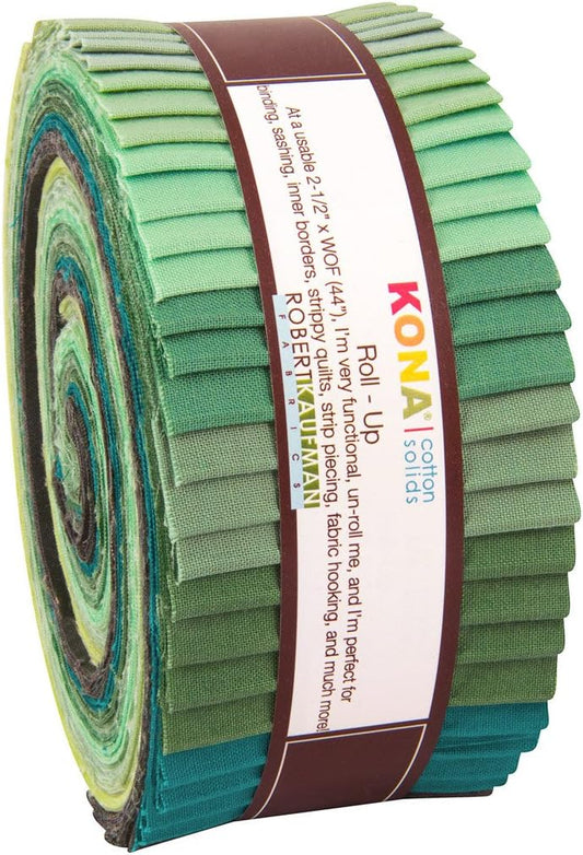 Kona Spring Meadows 2.5" Strips 40pcs Robert Kaufman Cotton Fabric Kona-RU-443-40