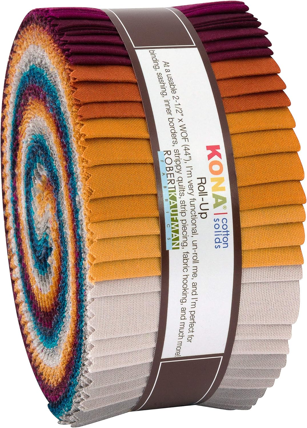 Kona Tuscan Skies Solids 2.5" Strips Jelly Roll 40 pcs Robert Kaufman Cotton Fabric Kona-RU-785-40