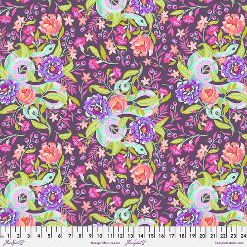 Moon Garden Hissy Fit Dusk Tula Pink Free Spirit Cotton Fabric