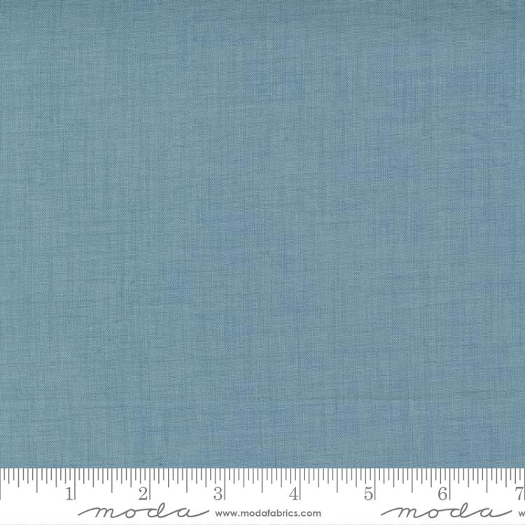 French General Solids Linen Texture French Blue French General Moda Cotton Fabric