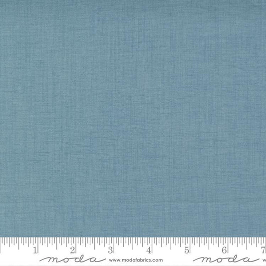 French General Solids Linen Texture French Blue French General Moda Cotton Fabric