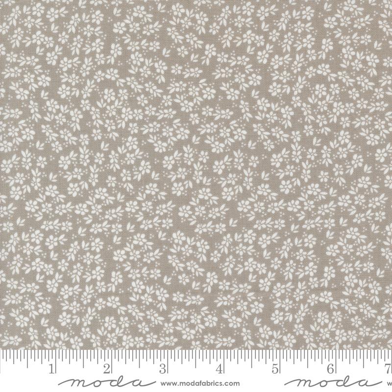 Laguna Sunrise Harbor Florals Stone Grey Sherri & Chelsi Moda Cotton Fabric