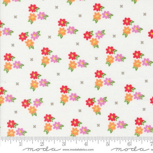 Laguna Sunrise Morning Glory Florals Off White Multi Sherri & Chelsi Moda Cotton Fabric