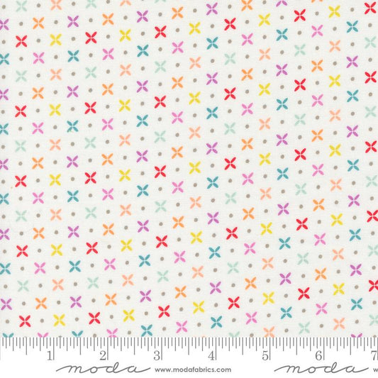 Laguna Sunrise Orange Peel Blenders Dot Off White Multi Sherri & Chelsi Moda Cotton Fabric