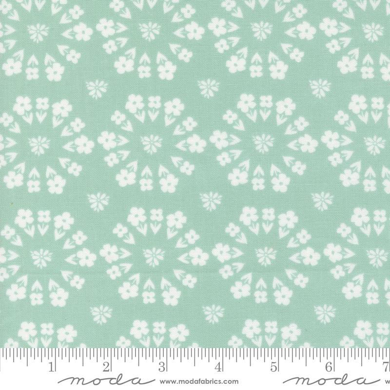 Laguna Sunrise Paradise Florals Home Town Sky Aqua Green Sherri & Chelsi Moda Cotton Fabric