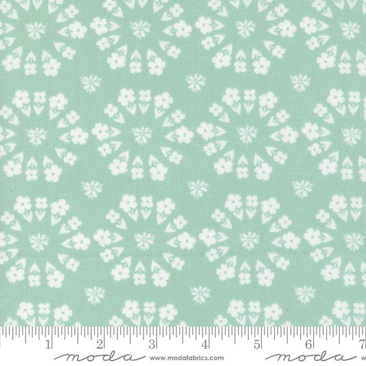 Laguna Sunrise Paradise Florals Home Town Sky Aqua Green Sherri & Chelsi Moda Cotton Fabric