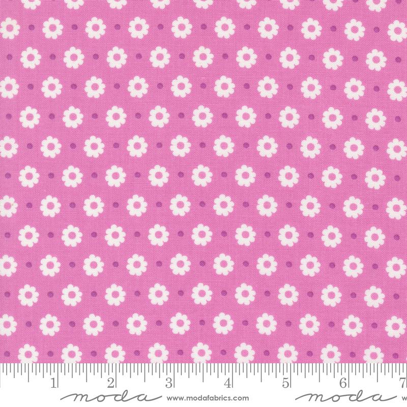 Laguna Sunrise Petal Florals Dot Sweet Pea Pink Sherri & Chelsi Moda Cotton Fabric